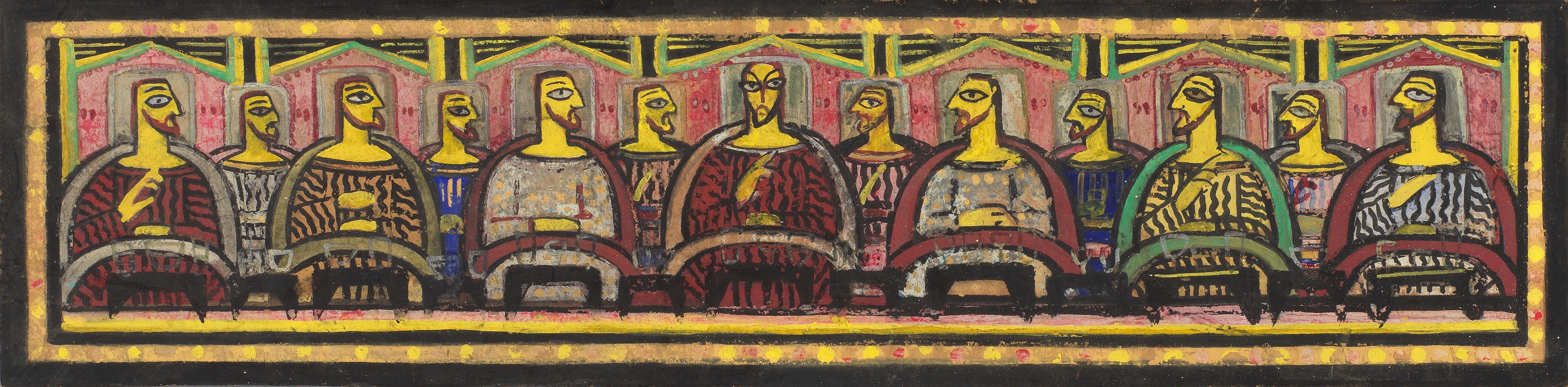 Jamini Roy - Untitled (The Last Supper)