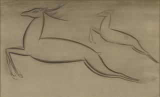 Jamini Roy - Untitled (Two Deer)