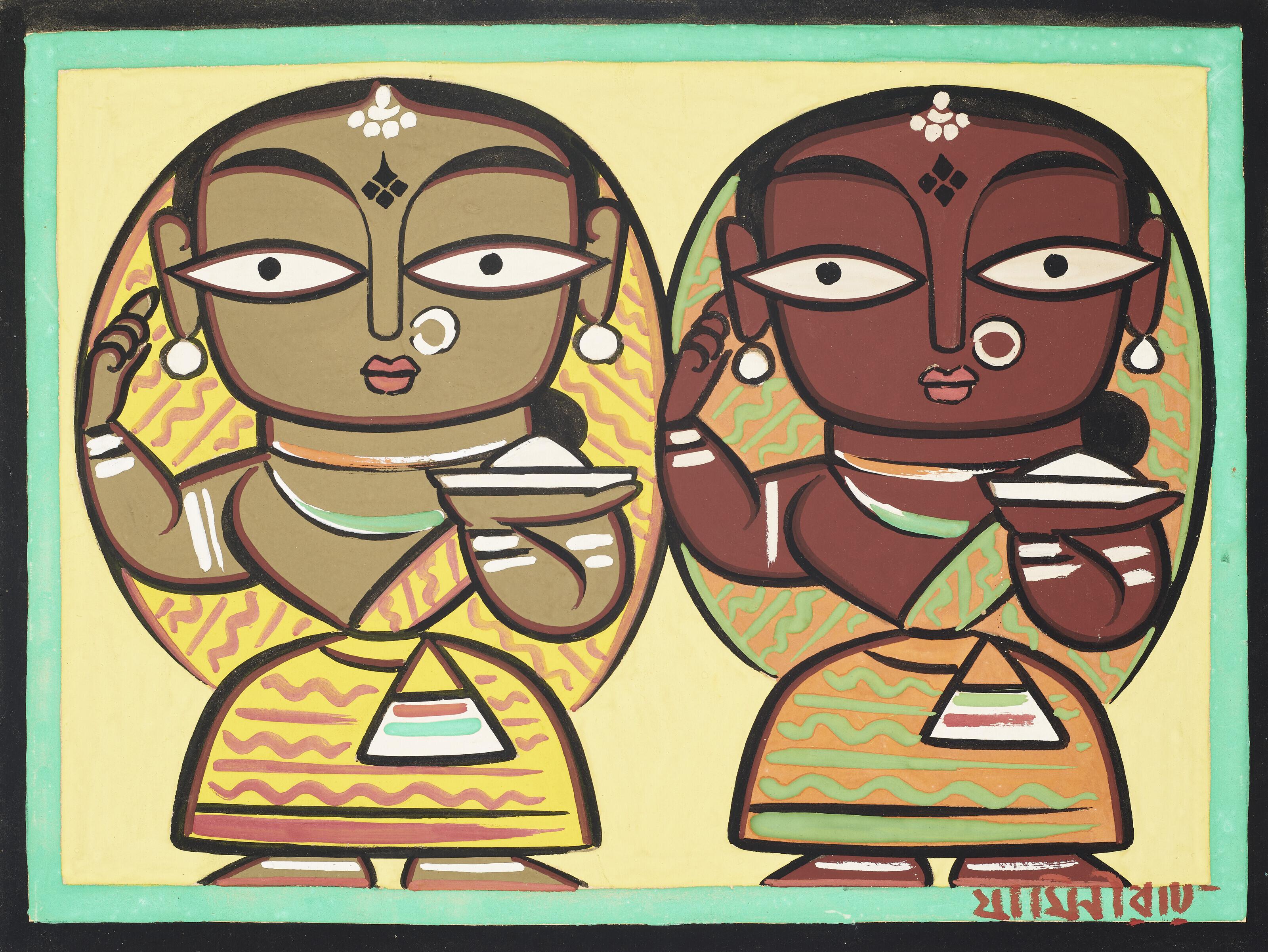 Jamini Roy - Untitled (Two Women)
