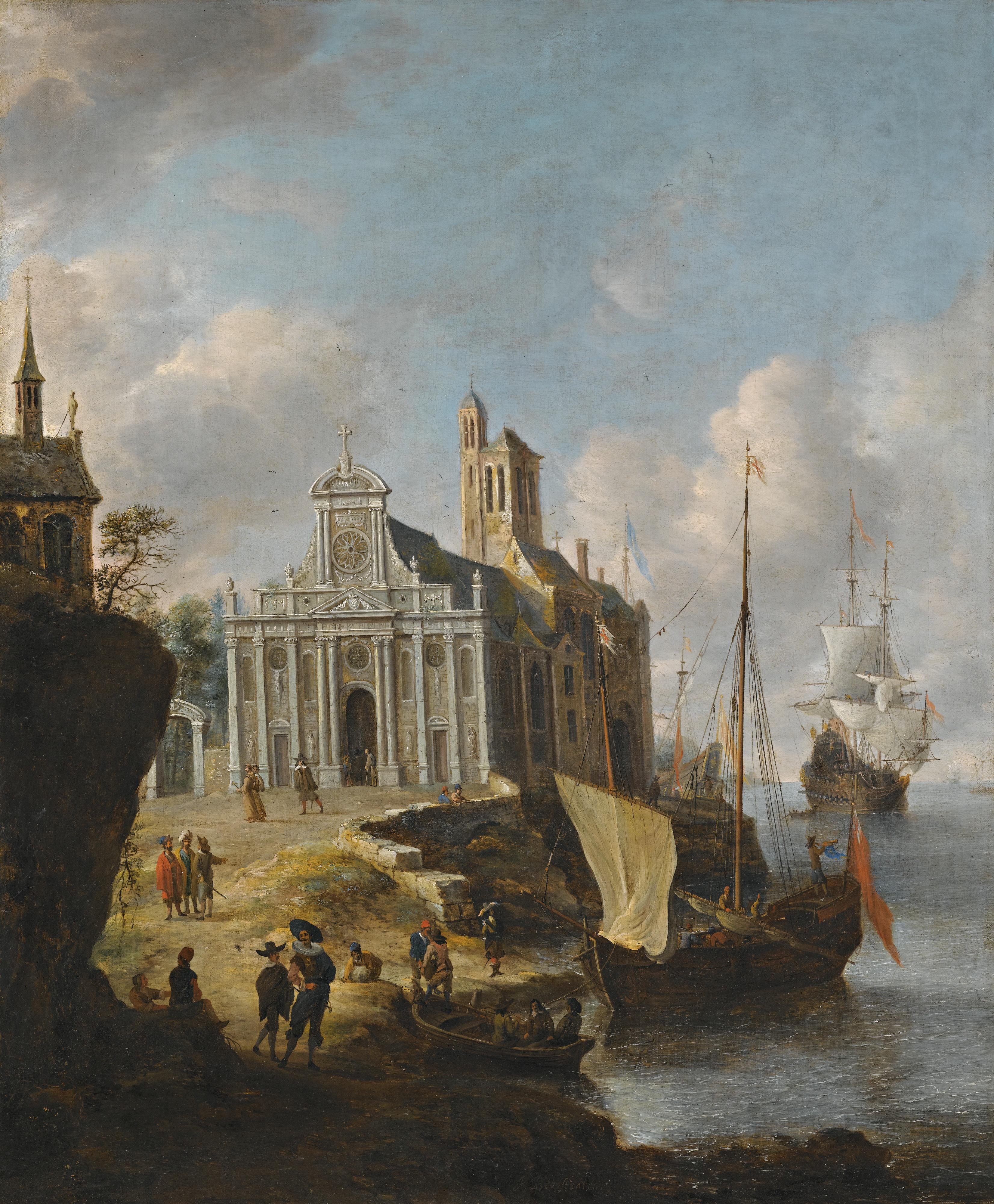 Jan Abrahamsz. Beerstraten - A Capriccio Of A Mediterranean Port