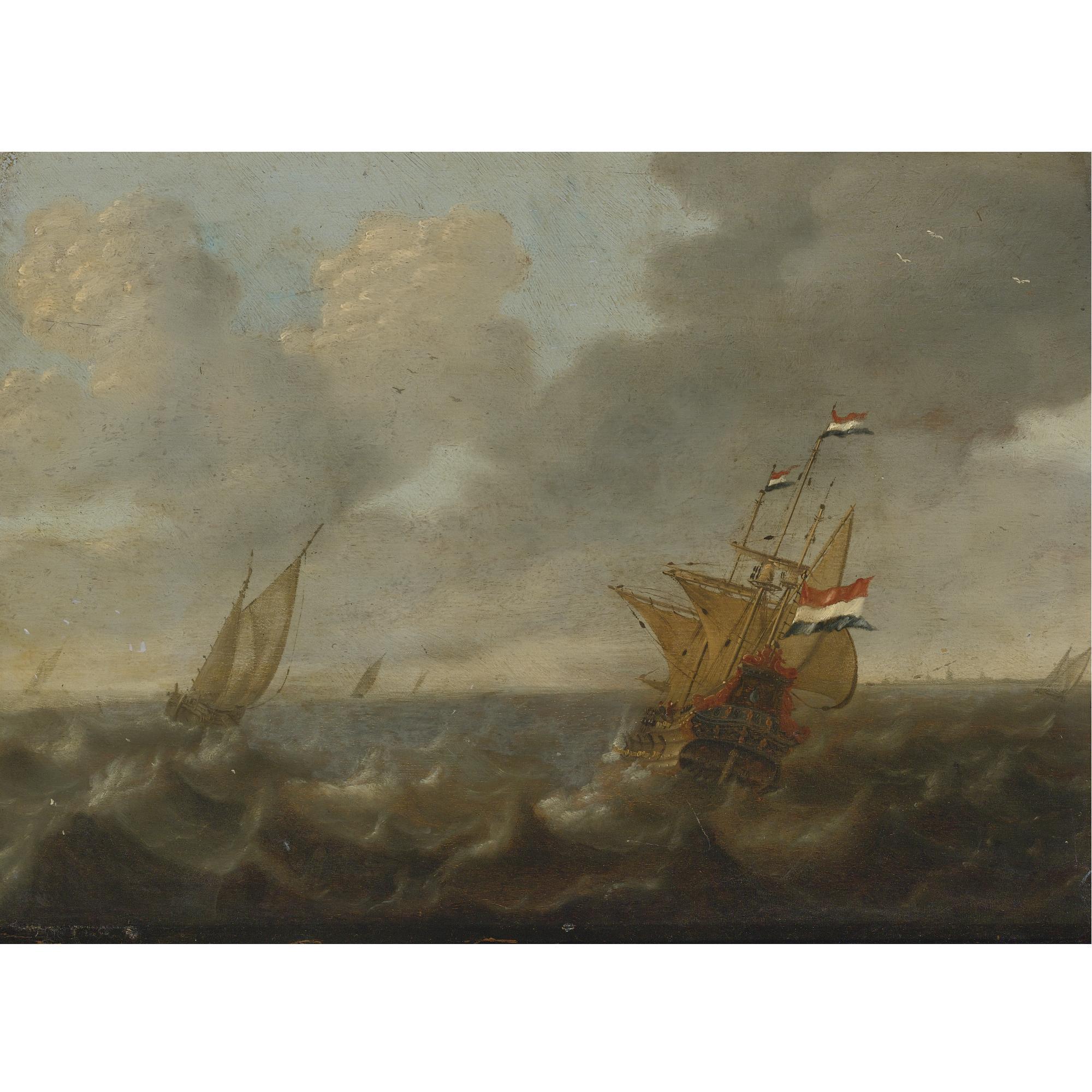 Jan Abrahamsz. Beerstraten - Dutch Ships On A Rough Sea