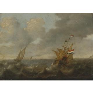 Jan Abrahamsz. Beerstraten - Dutch Ships On A Rough Sea
