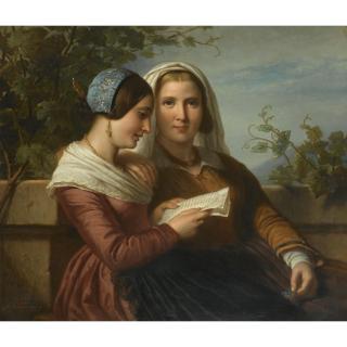 Jan Adam Jansz. Kruseman - Dutch The Love Letter