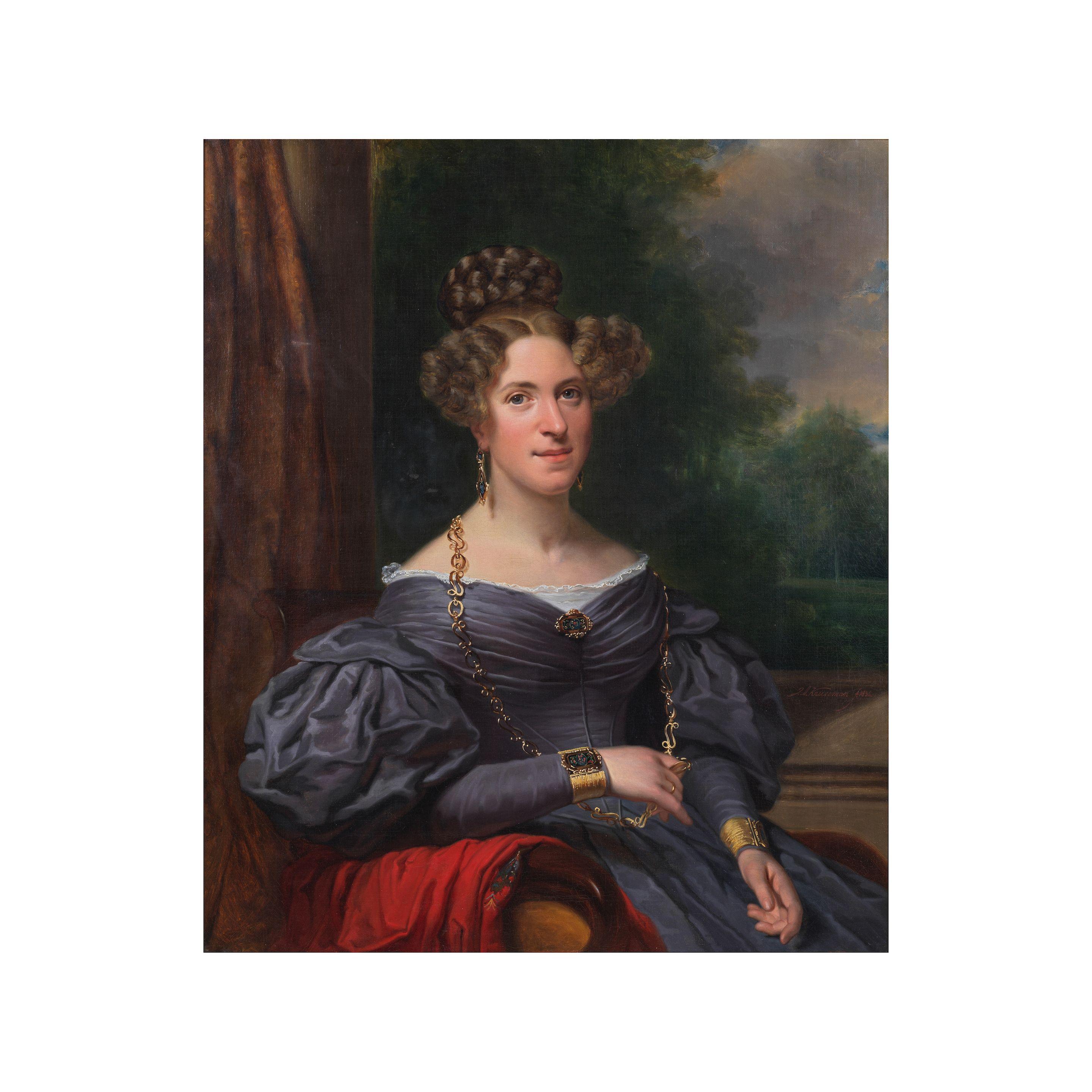 Jan Adam Kruseman - Portrait d\'une dame de qualité