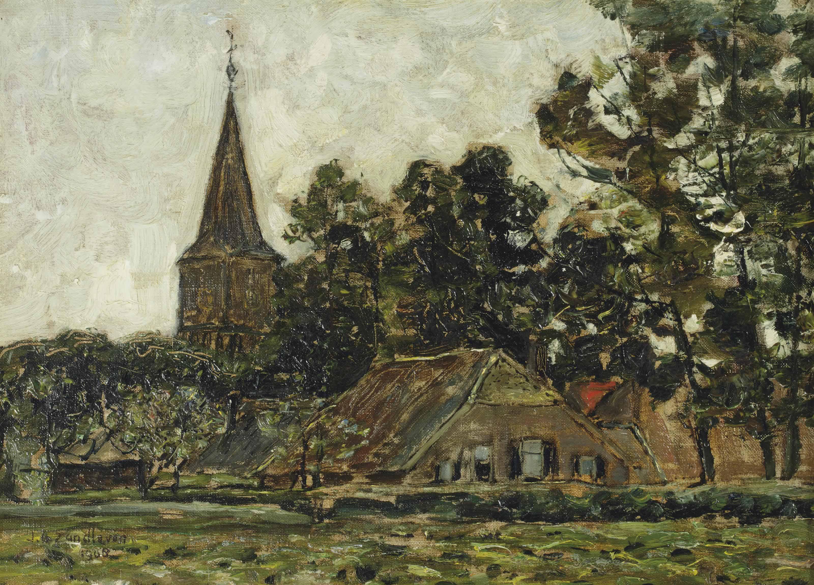 Jan Adam Zandleven - A view of Gorssel