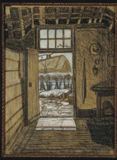 Jan Adam Zandleven - Interior of a farmhouse in Rhenen