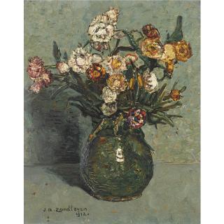Jan Adam Zandleven - \'Melkkan Met Bloemen\'