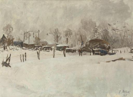Jan Altink - Farmyard In Winter