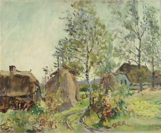 Jan Altink - Farmyard with haystack