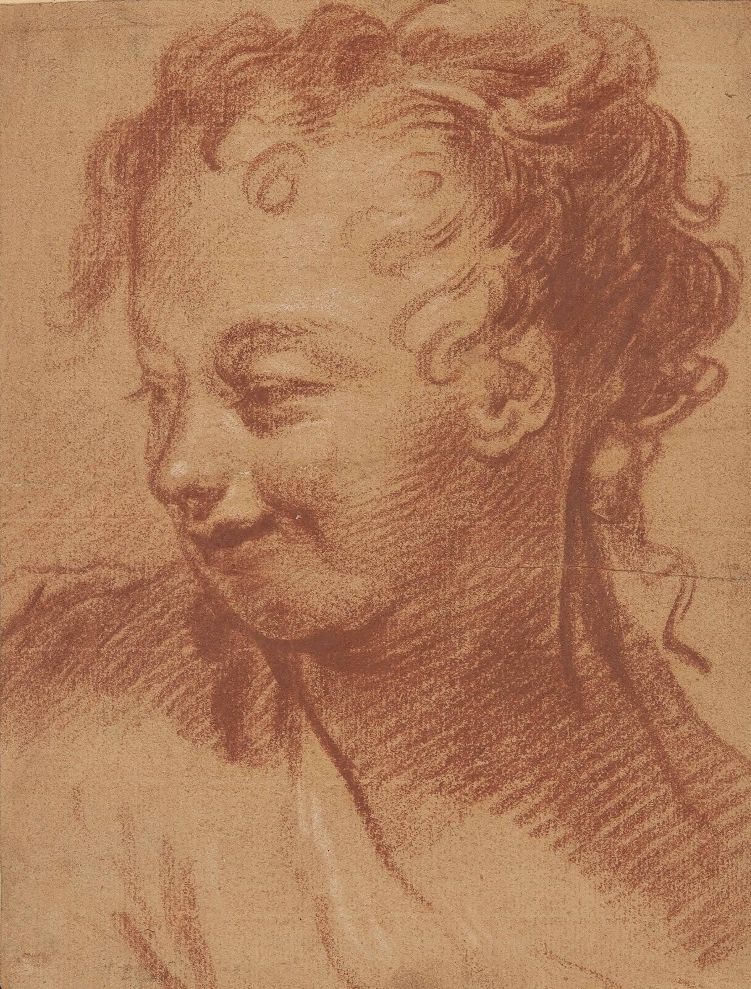 Jan Anton Garemijn - Tête De Femme Tournée Vers La Gauche (Recto); Etude De Mains (Verso)