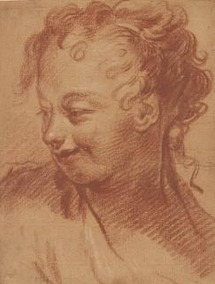 Jan Anton Garemijn - Tête De Femme Tournée Vers La Gauche (Recto); Etude De Mains (Verso)