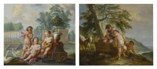 Jan Anton Garemyn - Allegory Of Summer; Allegory Of Fall