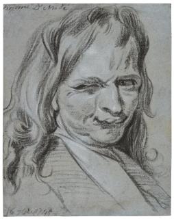 Jan Antoon Garemijn - Head And Shoulders Study Of A Grimacing Man