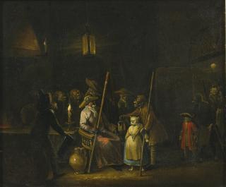 Jan Baptist Lambrechts - A Cat Judged By Monkeys