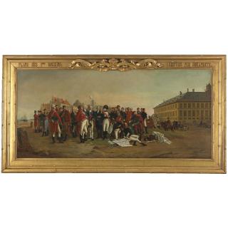 Jan Baptiste Huysmans - Belgian Napoleon Giving The Plans For Docks In Antwerp