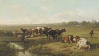 Jan Bedijs Tom - Cattle in an extensive polder landscape