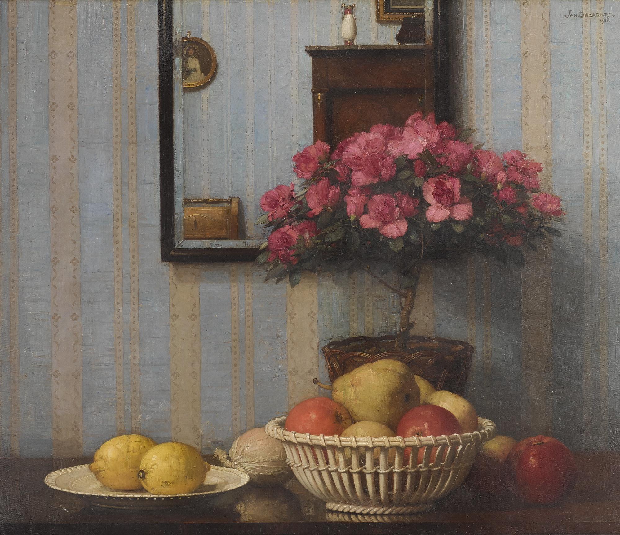 Jan Bogaerts - Dutch Still Life With Azaleas