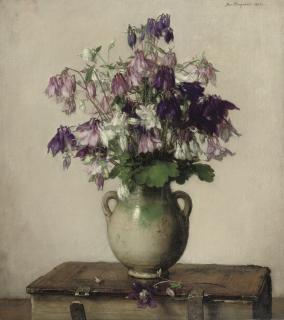 Jan Bogaerts - Pink, purple and white columbines