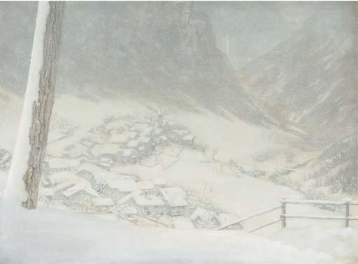 Jan Boon - A Snowy Alpine Village