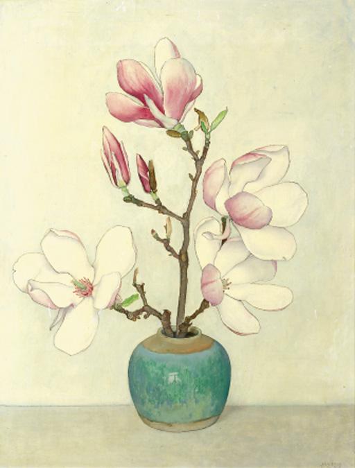 Jan Boon - Magnolias in a ginger pot