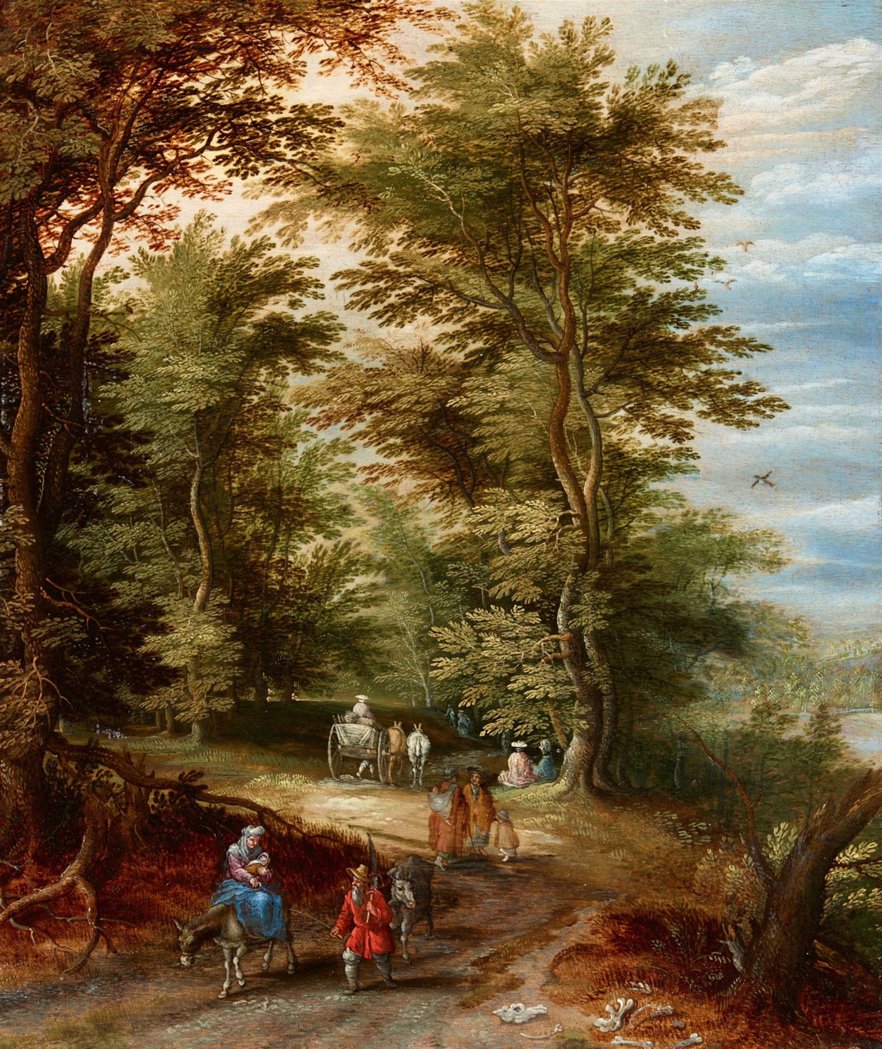 Jan Brueghel d. J. - Landschaft mit der Flucht nach Ägypten