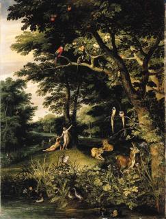 Jan Brueghel II - Adam and Eve in the Garden of Eden