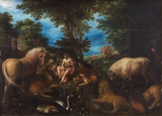 Jan Brueghel the Elder - Orpheus charming the animals
