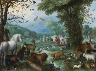 Jan Brueghel The Elder - Paradise Landscape With The Animals Entering Noah\'S Ark