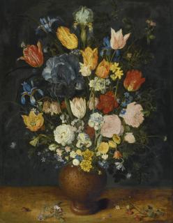 Jan Brueghel The Elder - Still Life Of Flowers In A Stoneware Vase