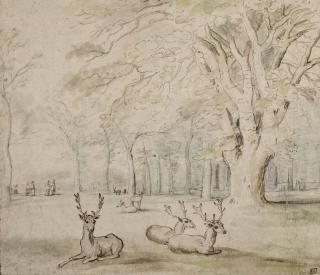 Jan Brueghel The Elder - The deer park of the Château of Mariemont