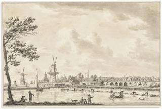 Jan Bulthuis - View of the Hoogesluis on the Buitenamstel