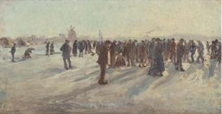 Jan Cossaar - A skating party