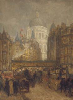 Jan Cossaar - A view of St. Paul\'s Cathedral, London