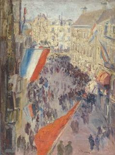 Jan Cossaar - Koninginnedag op het Noordeinde in Den Haag