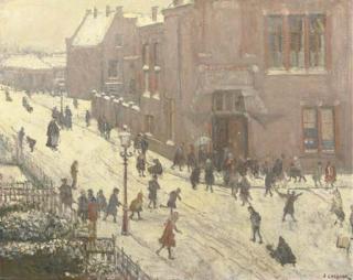 Jan Cossaar - Sneeuwpret Na Schooltijd: Playing In The Snow After School