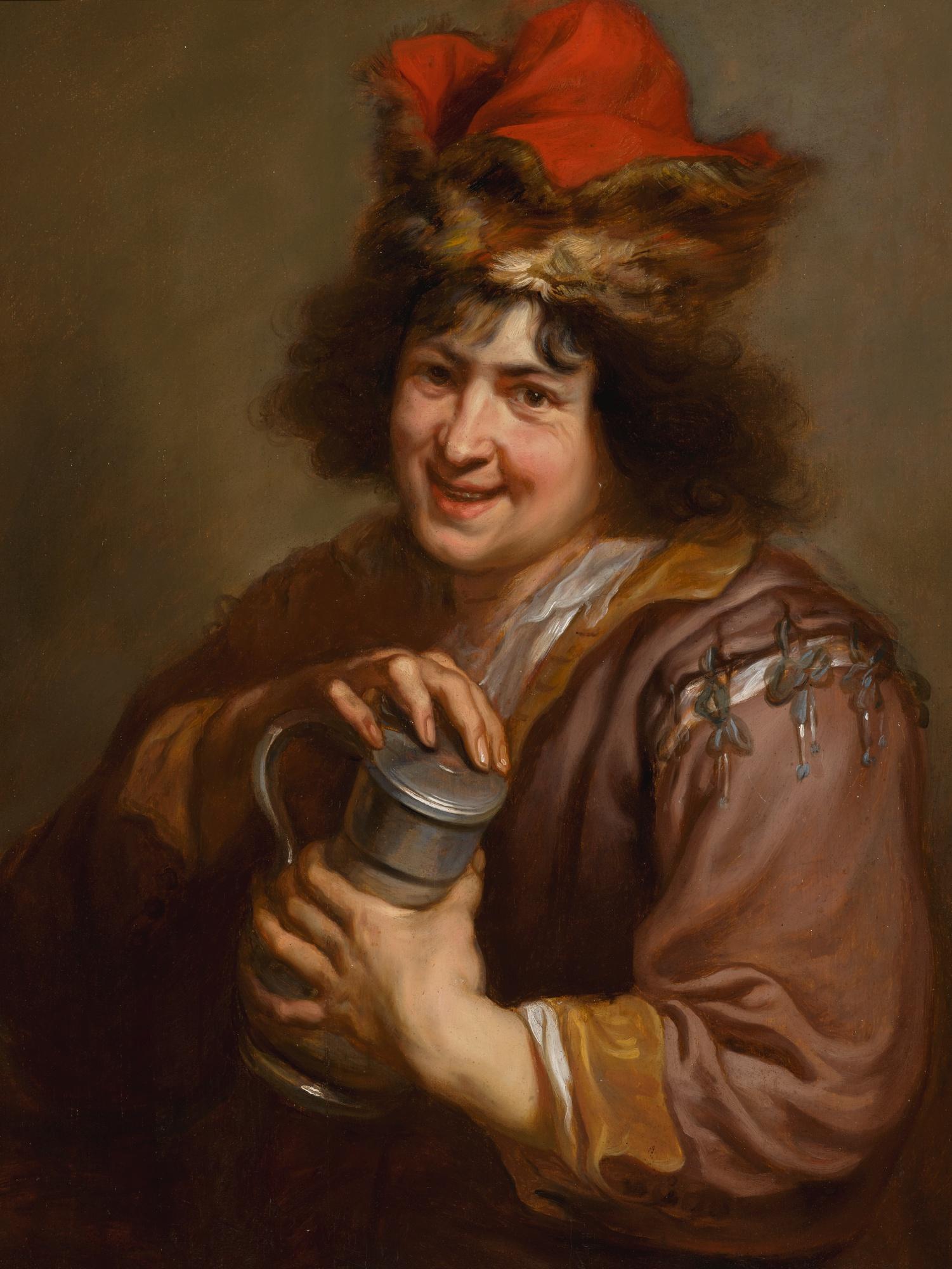 Jan Cossiers - A Young Man Holding A Tankard