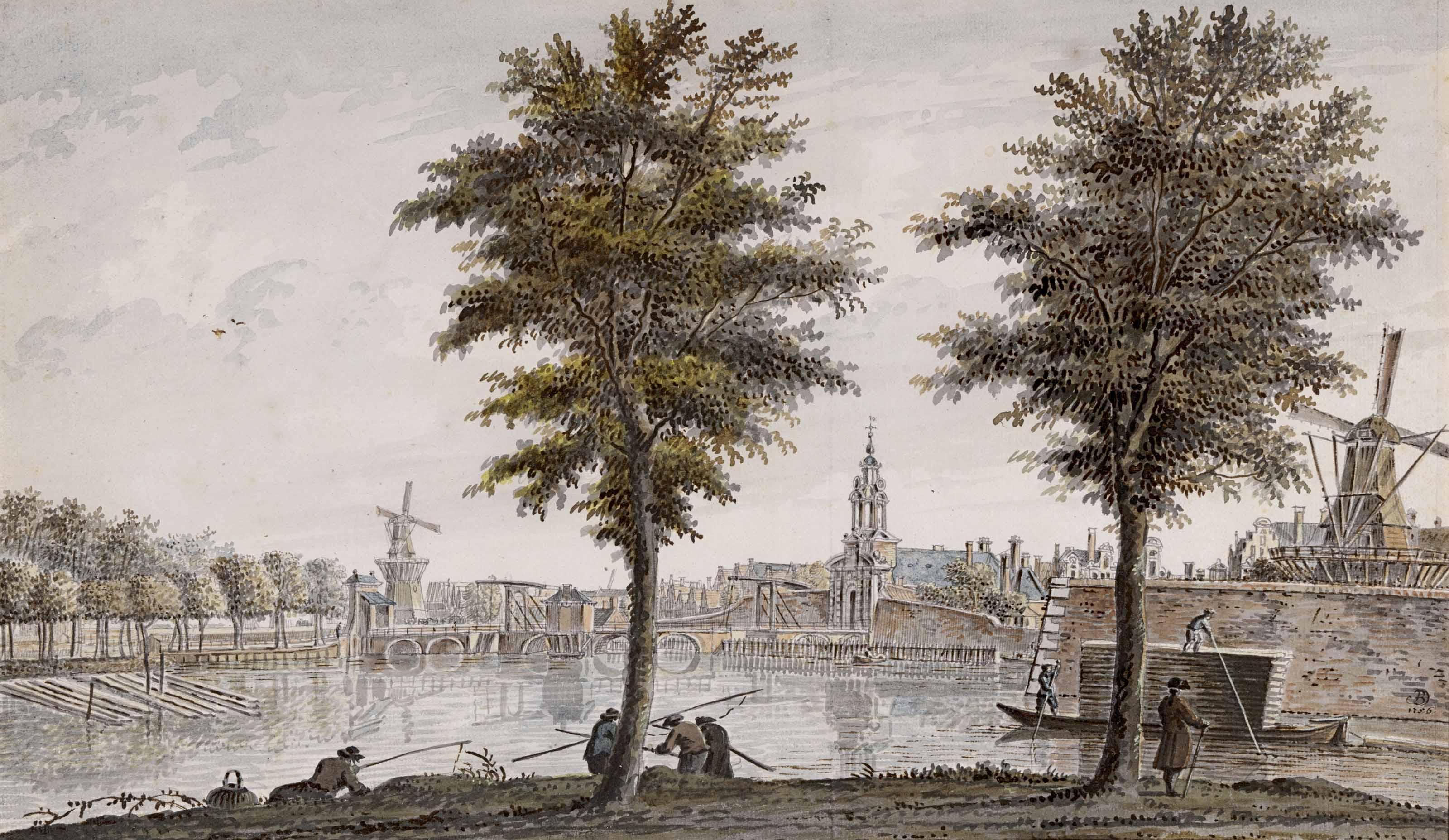 Jan De Beijer - A view of the Schans along the Singelgracht, Amsterdam,