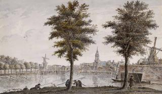 Jan De Beijer - A view of the Schans along the Singelgracht, Amsterdam,