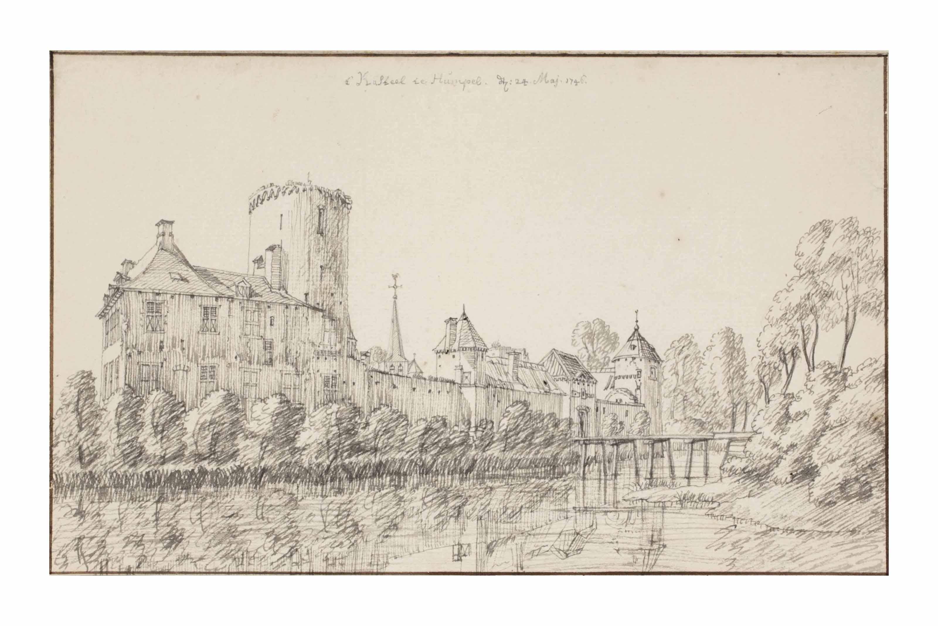 Jan De Beijer - View of Hümpel Castle (Hönnepel on the Rhine)