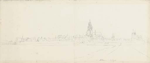 Jan De Beyer - An extensive view of Arnhem, from inland