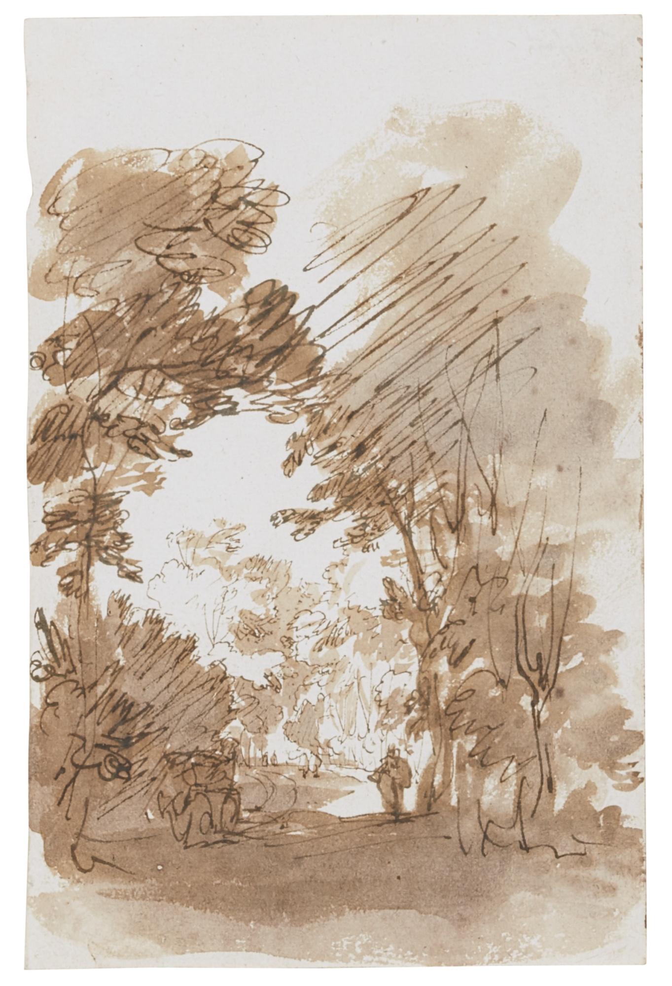 Jan De Bisschop - A Figure In A Sunlit Wood, At Rijswijk