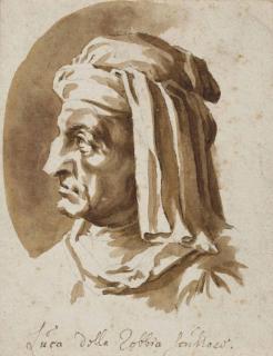 Jan De Bisschop - Portrait bust of Luca della Robbia, after Giorgio Vasari