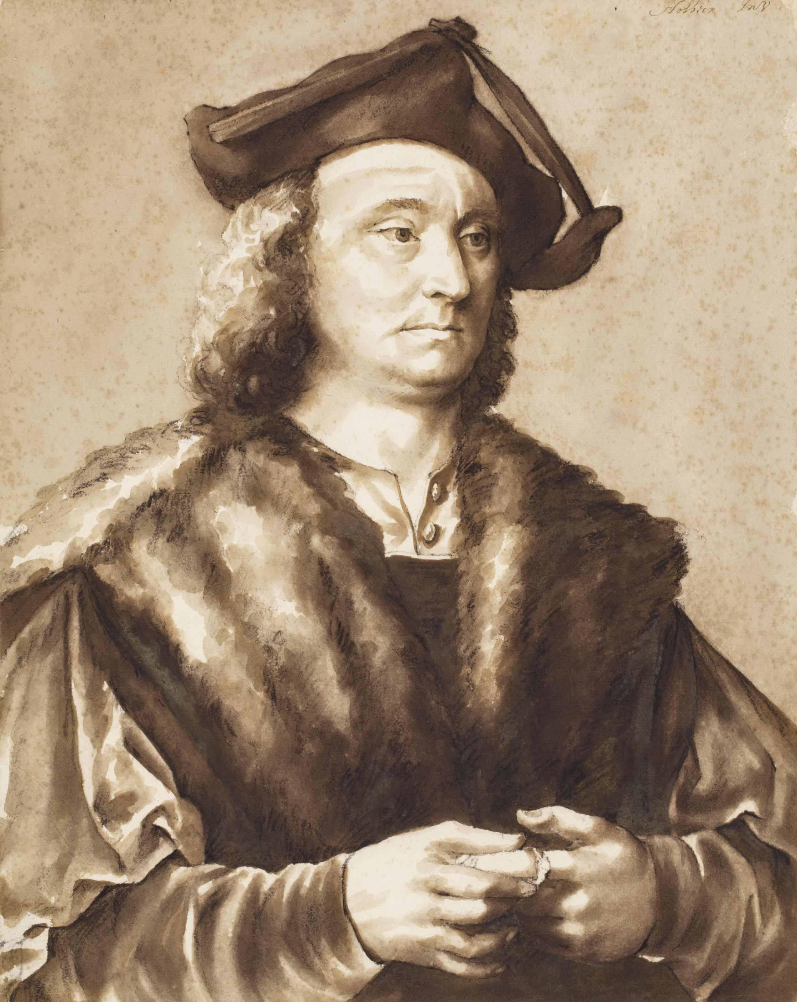 Jan De Bisschop - Portrait of a man, after Joos van Cleve