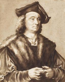 Jan De Bisschop - Portrait of a man, after Joos van Cleve