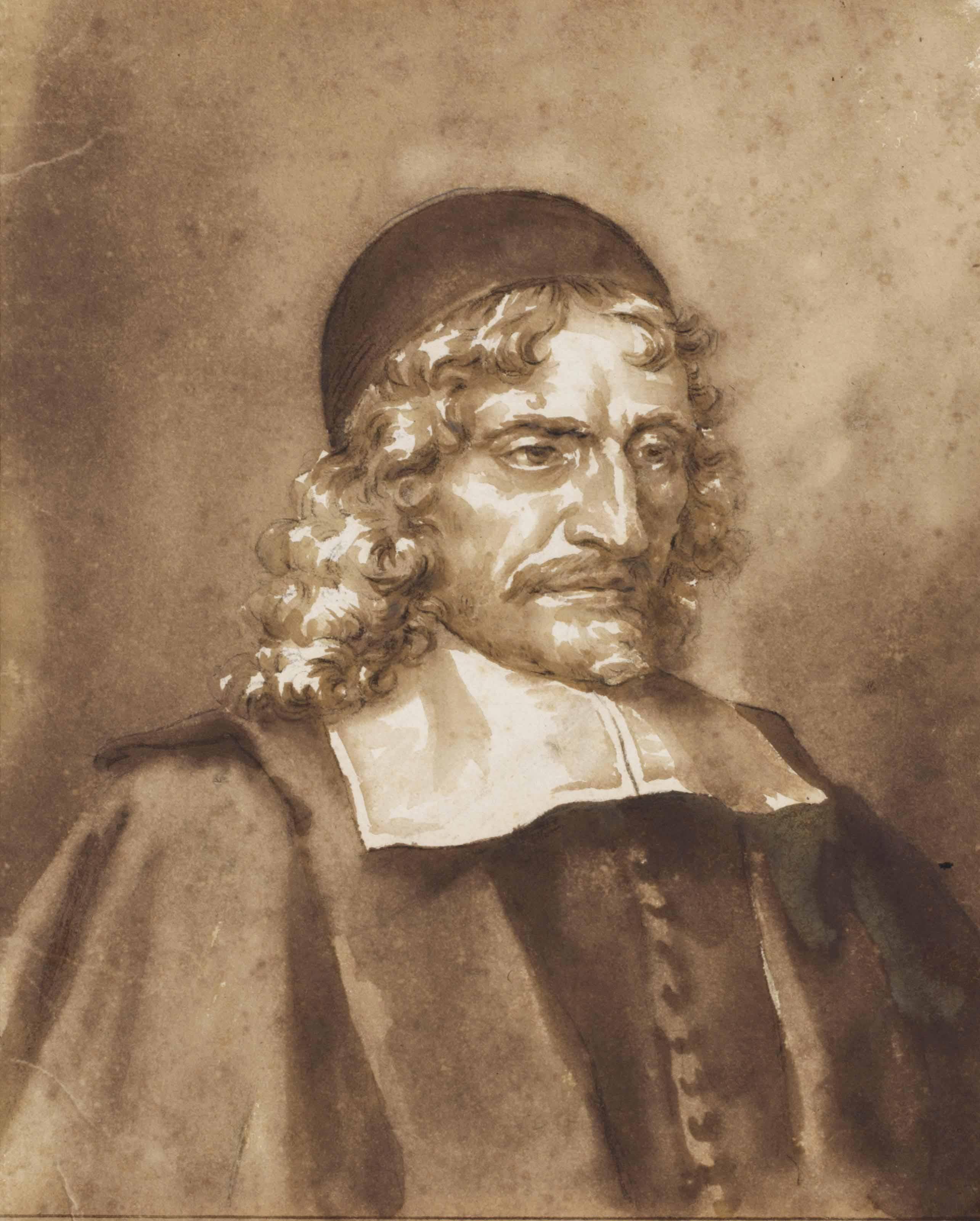 Jan De Bisschop - Portrait of the Remonstrant Preacher Bartholomeus Praevostius