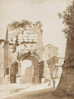 Jan De Bisschop - The Arch of Titus, Rome, after Jan Both