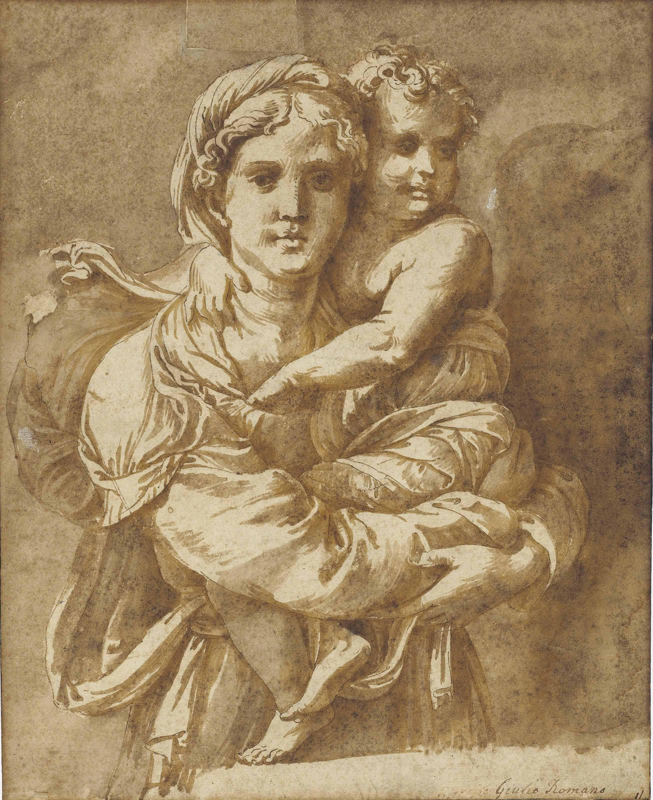 Jan de Bisschop - The Virgin And Child, After Giulio Romano