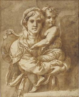 Jan de Bisschop - The Virgin And Child, After Giulio Romano