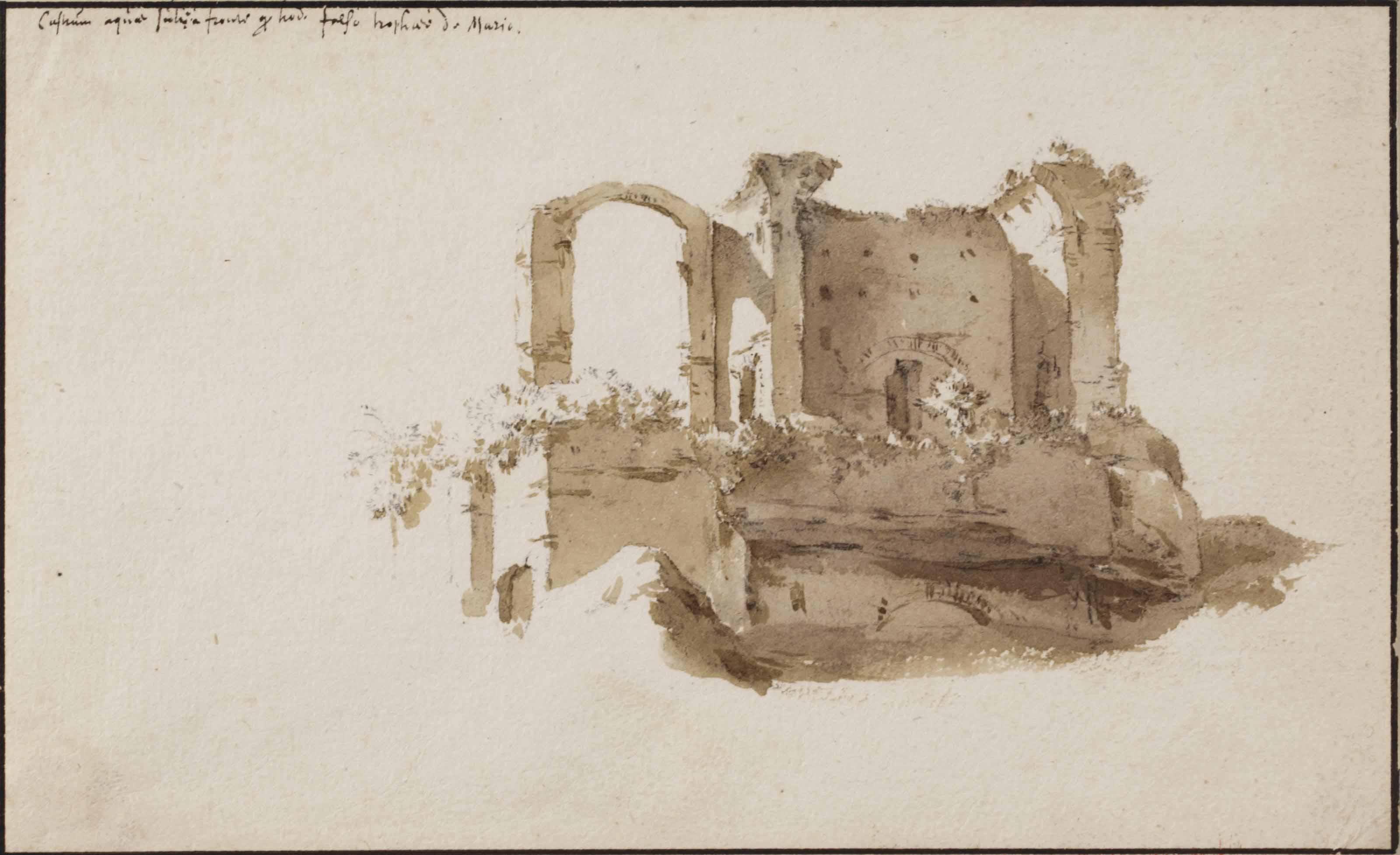 Jan De Bisschop - View of the Temple of Marius, Rome