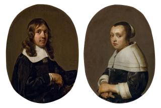 Jan de Bray - Portrait De Jacob Van Vaerle Et Portrait D\'Elizabeth Van Vaerle